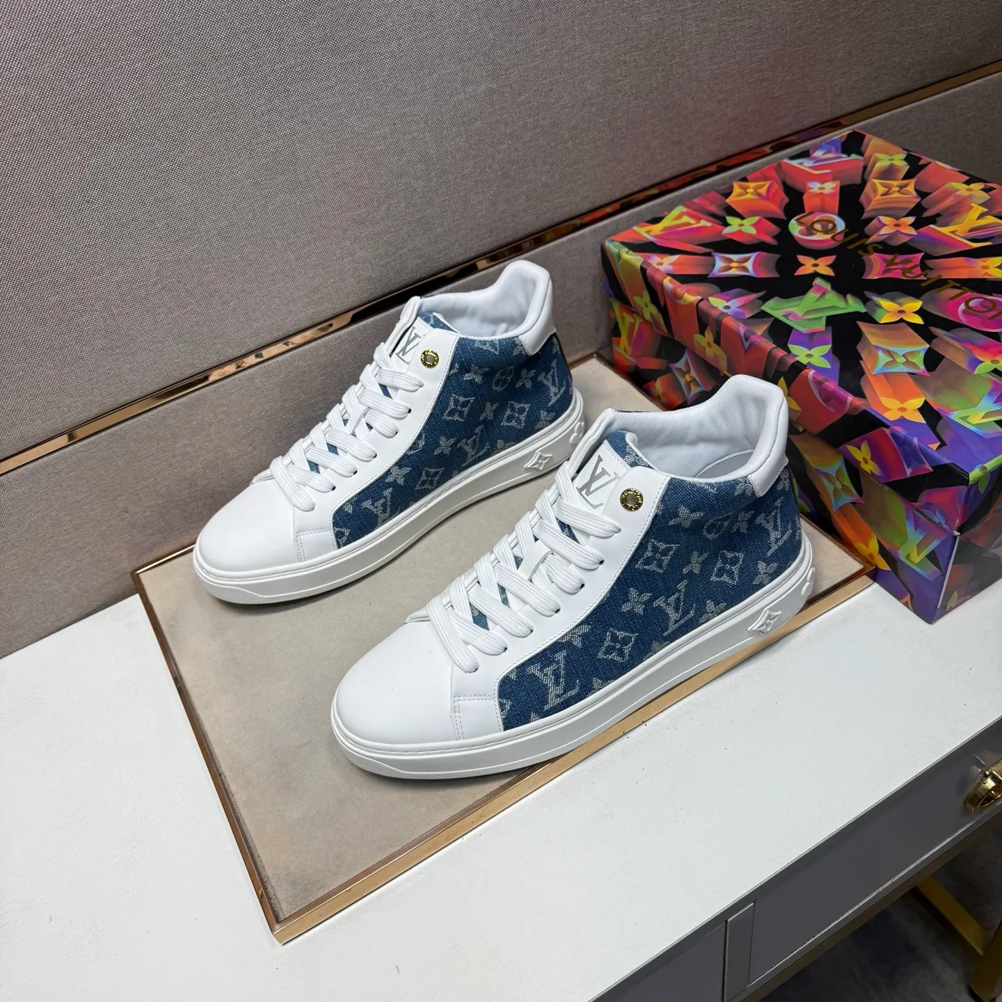 Men's men's shoes 💰pp560 [LV～] Men's casual high-top shoes 2025z cabinet sales simultaneously 🔶Size: 38-44#️⃣ 🔷4 colors🔜The upper is made of multi-material splicing➕Mesh lining, comfortable and breathable, sole: original comfortable and wear-resistant outsole, ⚠️real thing📱photographed🎬real thing is better📢📢📢
